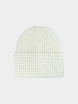 4F Czapka zimowa dziewczęca - beżowa Uniwersalny