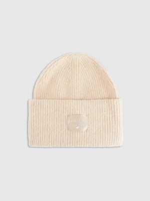 4F Czapka zimowa dziewczęca - beżowa Uniwersalny