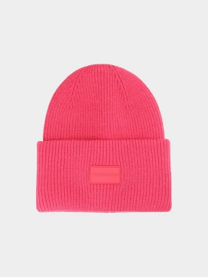 4F Czapka zimowa dziewczęca - czerwona Uniwersalny