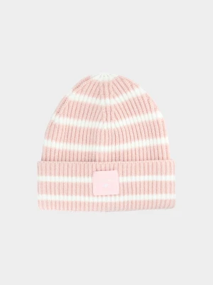 4F Czapka zimowa dziewczęca - różowa Uniwersalny