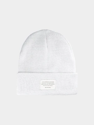 4F Czapka zimowa uniseks - biała Uniwersalny