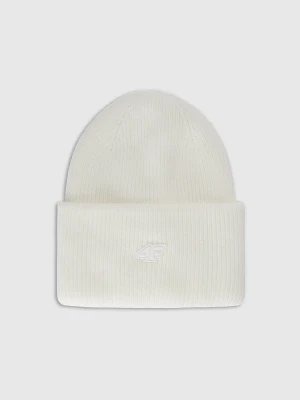 4F Czapka zimowa uniseks - biała Uniwersalny