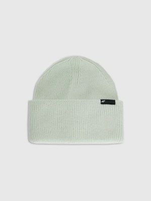 4F Czapka zimowa z dodatkiem wełny dziecięca - turkusowa Uniwersalny