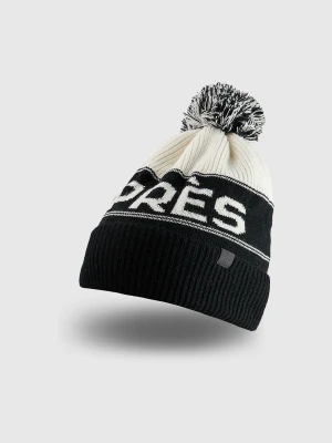 4F Czapka zimowa z dodatkiem wełny męska - czarna L