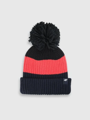 4F Czapka zimowa z pomponem dziecięca - multikolor Uniwersalny