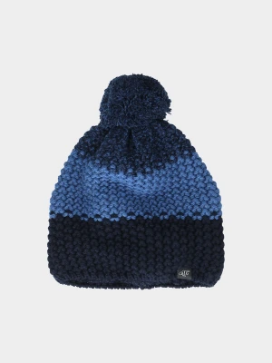 4F Czapka zimowa z pomponem męska - niebieska M