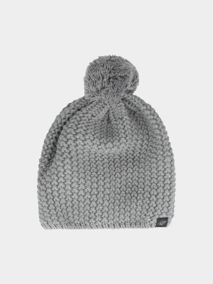 4F Czapka zimowa z pomponem męska - szara L