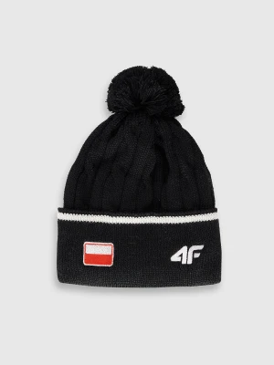 4F Czapka zimowa z wełną merino uniseks - czarna S