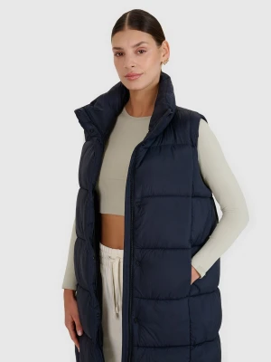 Zdjęcie produktu 4F Długi bezrękawnik puchowy z wypełnieniem syntetycznym damski - czarny S