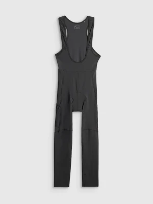 4F Długie spodnie kolarskie z szelkami męskie - czarne L