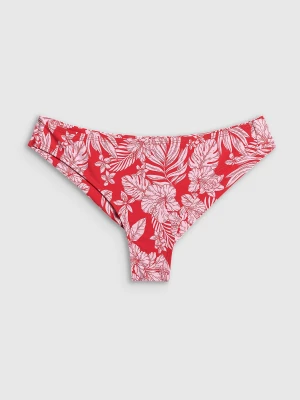 4F Dół od bikini damski - czerwony L
