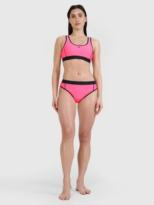 4F Dół od bikini damski - różowy M