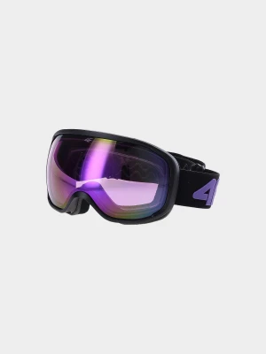 4F Gogle narciarskie z lustrzaną powłoką dziecięce - fioletowe Uniwersalny