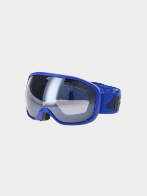 4F Gogle narciarskie z lustrzaną powłoką dziecięce - niebieskie Uniwersalny