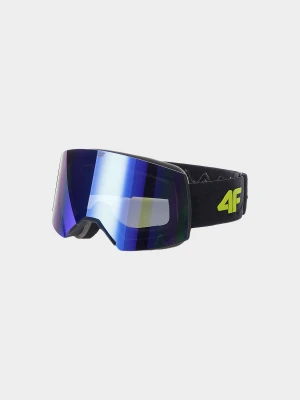 4F Gogle narciarskie z multibarwną powłoką chłopięce - czarne Uniwersalny