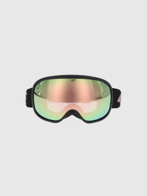 4F Gogle narciarskie z multibarwną powłoką dziecięce - czarne MT