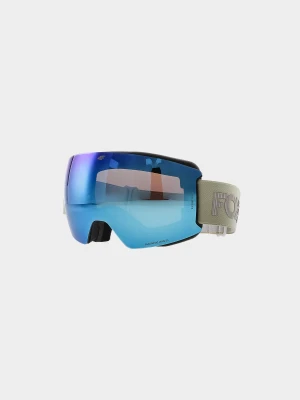 4F Gogle snowboardowe z multibarwną powłoką uniseks - khaki Uniwersalny