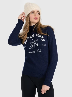 4F Golf z wełną damski - granatowy S