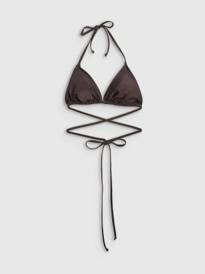 4F Góra od bikini damska - brązowa M