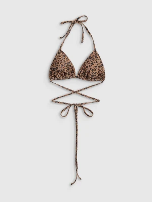 4F Góra od bikini damska - brązowa M