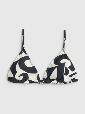 4F Góra od bikini damska - czarno-biała L