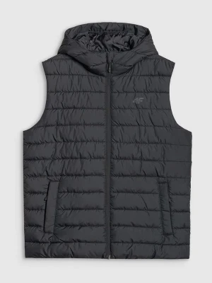 4F Kamizelka pikowana w kolorze czarnym rozmiar: S