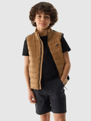 4F Kamizelka pikowana w kolorze jasnobrązowym rozmiar: 146
