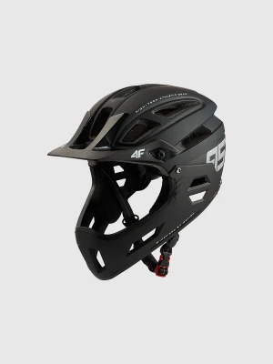 4F Kask rowerowy dziecięcy - czarny M (52-58CM)