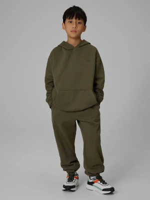 4F Komplet dresowy chłopięcy - khaki 122 / 128 (6-8 lat) zielony