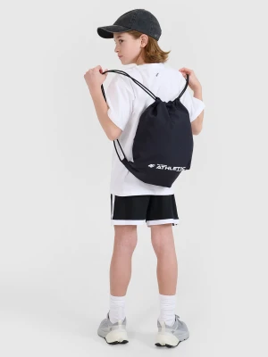 4F Komplet sportowy na WF (koszulka+spodenki+worek) dziecięcy - czarny 134/140 (8-10 lat)