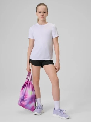 4F Komplet sportowy na WF (koszulka+spodenki+worek) dziewczęcy - multikolor 146/152 (10-12 lat)