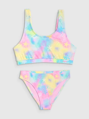 4F Kostium kąpielowy dwuczęściowy dziewczęcy - multikolor 122/128 (6-8 lat)
