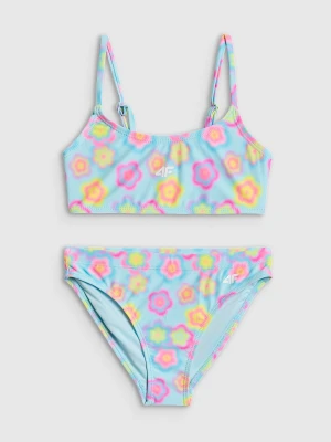 4F Kostium kąpielowy dwuczęściowy dziewczęcy - multikolor 158/164 (12-14 lat)