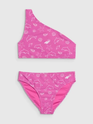 4F Kostium kąpielowy dwuczęściowy dziewczęcy - multikolor 122/128 (6-8 lat)