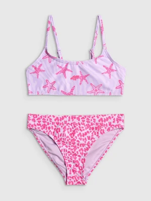 4F Kostium kąpielowy dwuczęściowy dziewczęcy - multikolor 158/164 (12-14 lat)