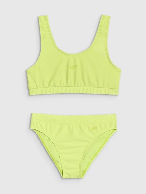 4F Kostium kąpielowy dwuczęściowy dziewczęcy - zielony 158/164 (12-14 lat)