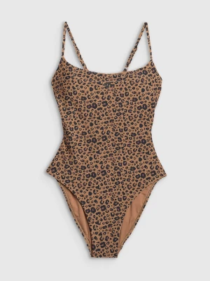 4F Kostium kąpielowy jednoczęściowy damski - brązowy L