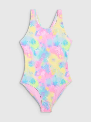 4F Kostium kąpielowy jednoczęściowy dziewczęcy - multikolor 134/140 (8-10 lat)