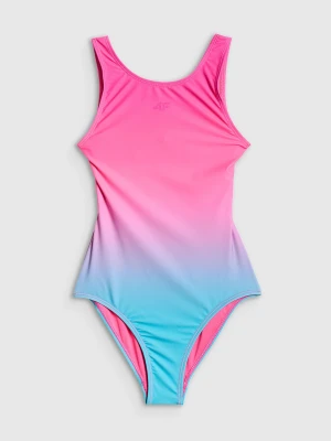 4F Kostium kąpielowy jednoczęściowy dziewczęcy - multikolor 122/128 (6-8 lat)