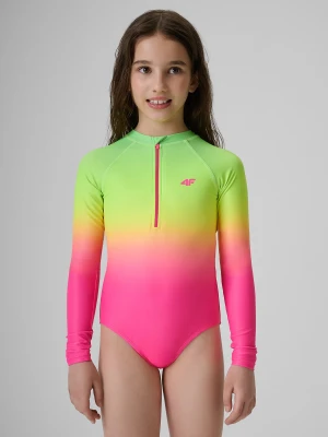 4F Kostium kąpielowy jednoczęściowy dziewczęcy - multikolor 146/152 (10-12 lat)