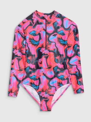 4F Kostium kąpielowy jednoczęściowy dziewczęcy - multikolor 158/164 (12-14 lat)