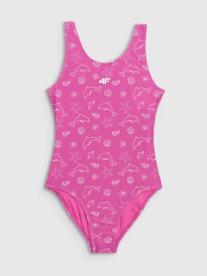 4F Kostium kąpielowy jednoczęściowy dziewczęcy - multikolor 158/164 (12-14 lat)