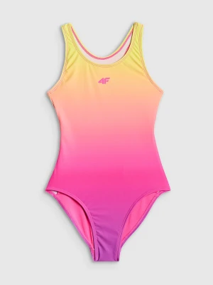 4F Kostium kąpielowy jednoczęściowy dziewczęcy - multikolor 134/140 (8-10 lat)