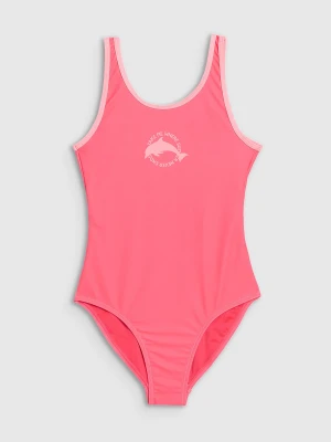 4F Kostium kąpielowy jednoczęściowy dziewczęcy - różowy 158/164 (12-14 lat)