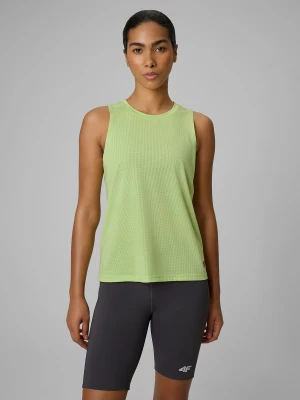 4F Koszulka do biegania regular szybkoschnąca damska - żółta S