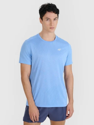 4F Koszulka do biegania regular szybkoschnąca męska - niebieska XL