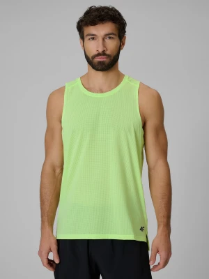 4F Koszulka do biegania regular szybkoschnąca męska - żółta L