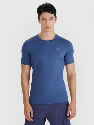 4F Koszulka do biegania slim szybkoschnąca męska - granatowa S