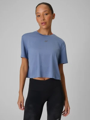 4F Koszulka do biegania szybkoschnąca damska - niebieska L