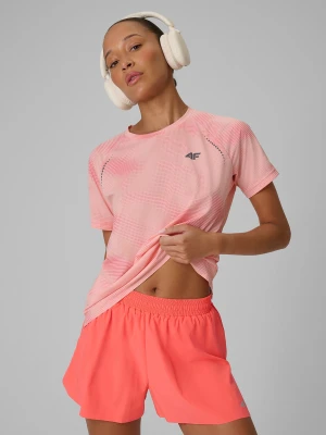 4F Koszulka do biegania szybkoschnąca damska - różowa S